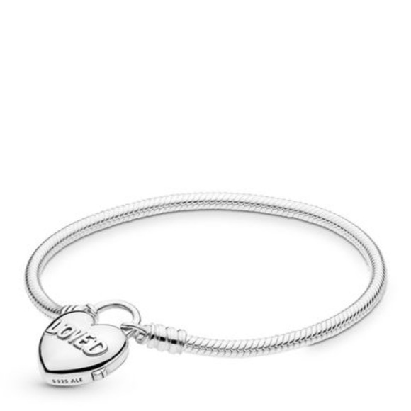 Pandora Jewelry - Pandora HEART PADLOCK BRACELET STERLING SILVER Pandora Jewelry - Pandora HEART PADLOCK BRACELET STERLING SILVER